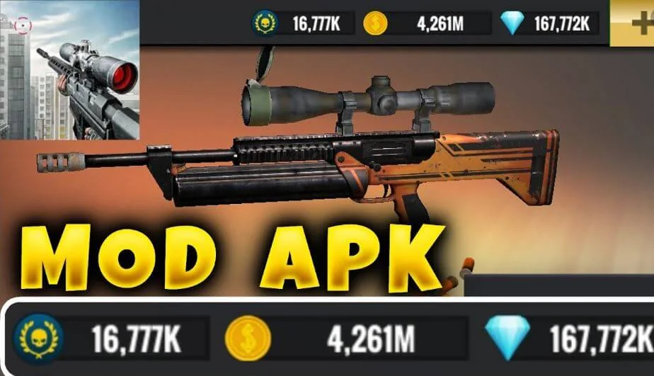 Sniper 3D MOD APK [Unlimited Diamonds] Free Download